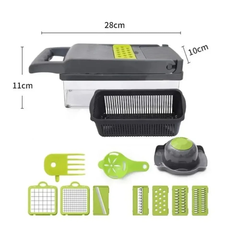 Tritatutto Multifunzione 16 In 1 Con Impugnatura Grattugia Affettatrice Verdure Utensile Cucina