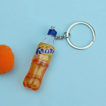 Portachiavi creativo per bottiglia di bevande Accessori di abbigliamento Unisex 5 stili Portachiavi regalo per amici in miniatura con gingillo appeso fresco