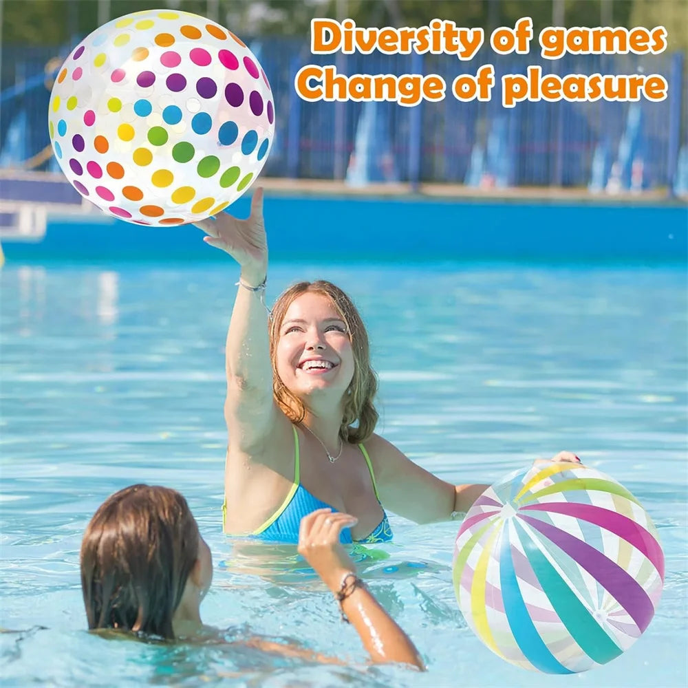 Pallone Da Spiaggia Gonfiabile 40 Cm Colorato Per Giochi In Piscina E Feste Estive