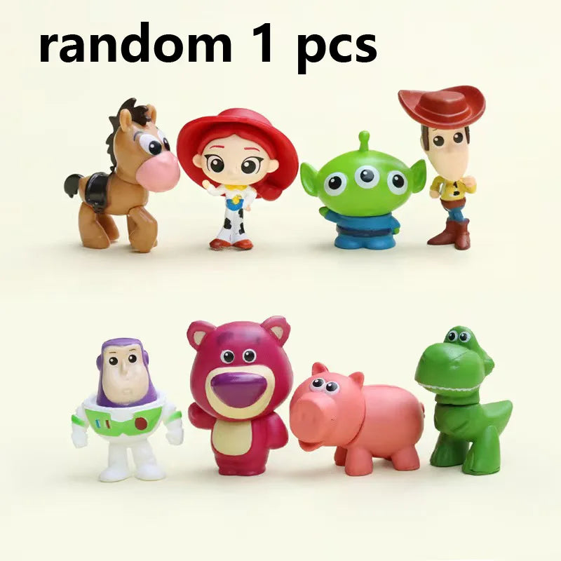 Toy Story 4 Woody Buzz Lightyear Versione Q Action Figure Mini Bambole Giocattoli per Bambini Modellini Regalo di Compleanno per Bambini