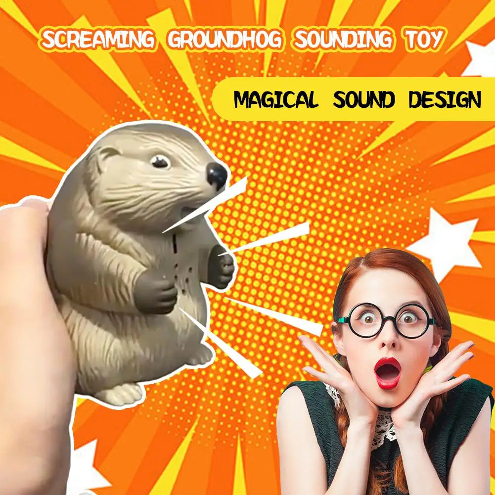 Giocattolo Marmotta Antistress Sonoro Da Scrivania, Divertente Gioco Da Ufficio E Casa