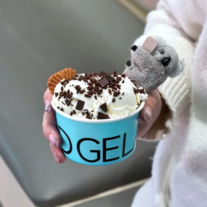 Bicchieri Per Gelato Personalizzati Con Logo Stampato In Carta E Ciotole Per Catering