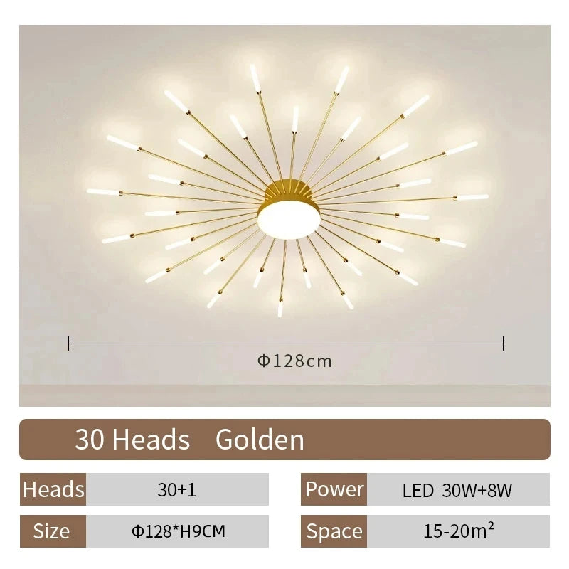 Lampada Da Soffitto Led A Forma Di Fiore Per Soggiorno E Camera Da Letto, Luce Moderna Sala Da Pranzo