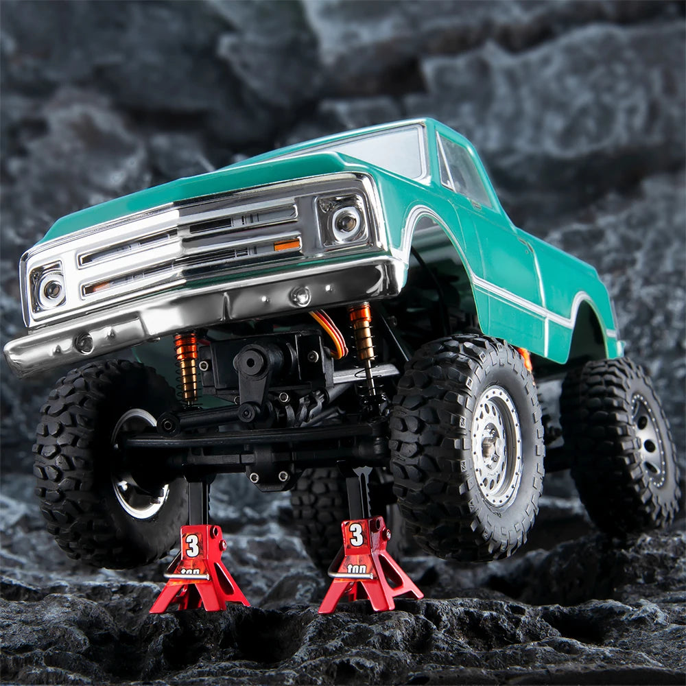 Decorazione Auto RC Mini Jack Stand Con Gancio Rimorchio E Rete Per Bagagli 1 18 E 1 24 Scale