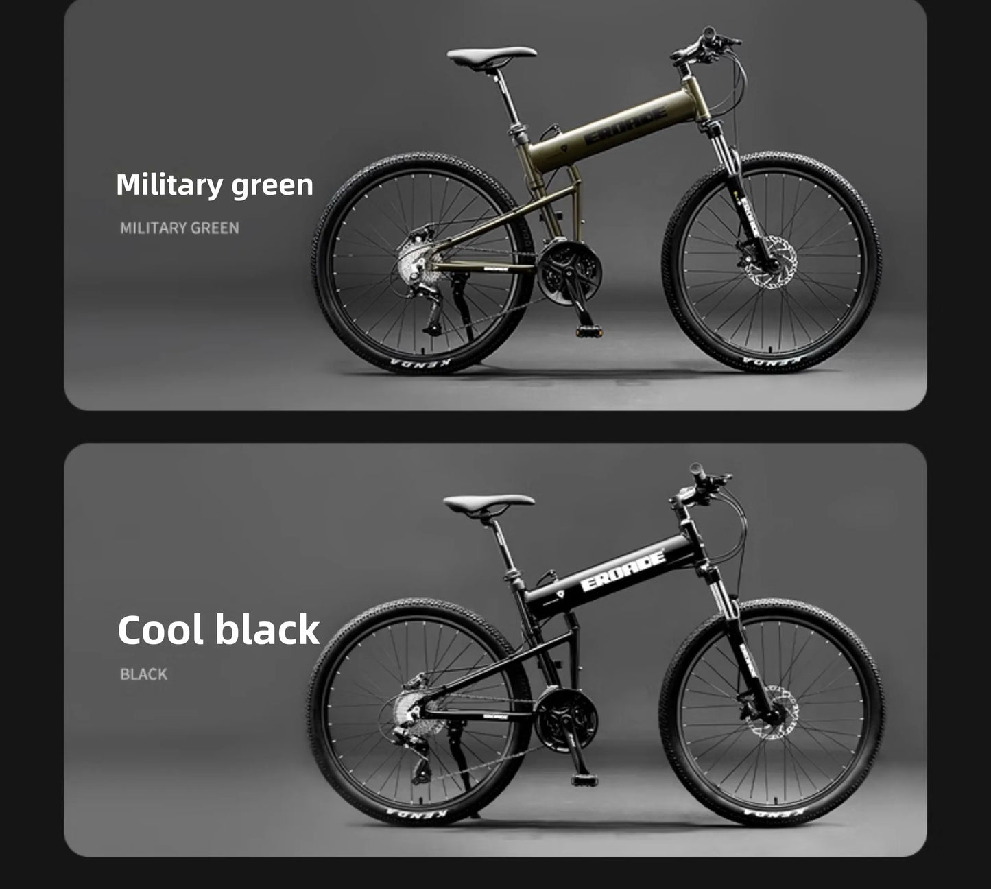 Bici Pieghevole Da Montagna Ultra Leggera Per Adulti Telaio Alluminio 18 Velocità Freno Disco Shimano