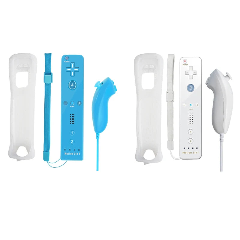 Set controller 2 in 1 per Nintendo Wii Joystick Motion Plus opzionale Gamepad remoto wireless con custodia in silicone Videogioco