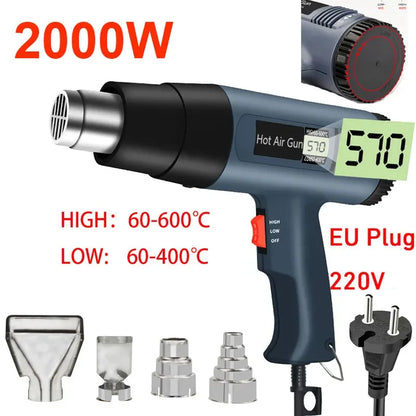 Pistola Termica 220V 2000W Variabile Avanzata Pistola ad Aria Calda Elettrica Avanzata con Temperature Regolabili
