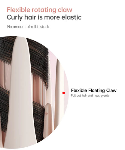 Ferro arricciacapelli automatico professionale Bigodino per capelli rotante a 3 velocità Bacchetta per styling riscaldata in ceramica con strumenti per lo styling per la cura dei capelli agli ioni negativi