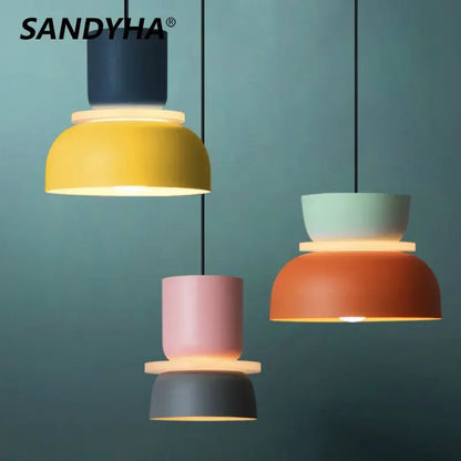 Lampada A Sospensione Macaron Nordico In Ferro Nero Design Moderno Per Soggiorno E Sala Da Pranzo