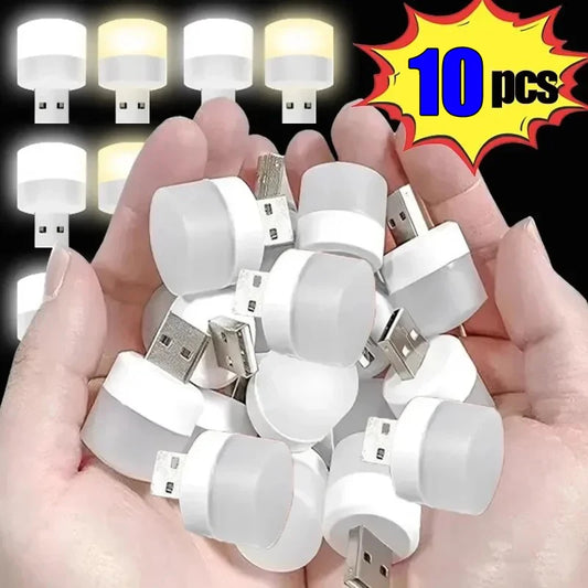 Luce Notturna Usb Mini Led Rotonda Per Lettura Protezione Degli Occhi Lampada Da Lettura Portatile