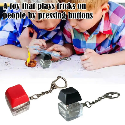 Portachiavi Antistress Con Pulsante Di Scherzo Realistico Gioco Touch E Stimolo Tattile Sicuro
