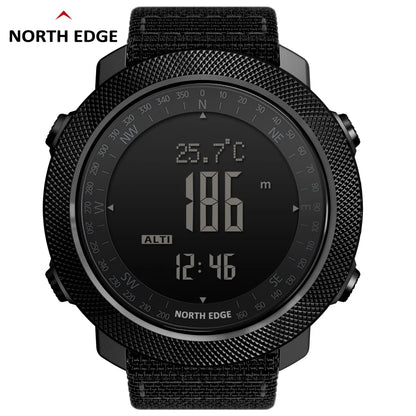 NORTH EDGE Sport da uomo Orologio digitale Ore Corsa Nuoto Esercito militare Orologi Altimetro Barometro Bussola impermeabile 50 m