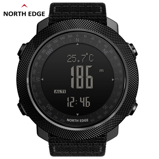 NORTH EDGE Sport da uomo Orologio digitale Ore Corsa Nuoto Esercito militare Orologi Altimetro Barometro Bussola impermeabile 50 m