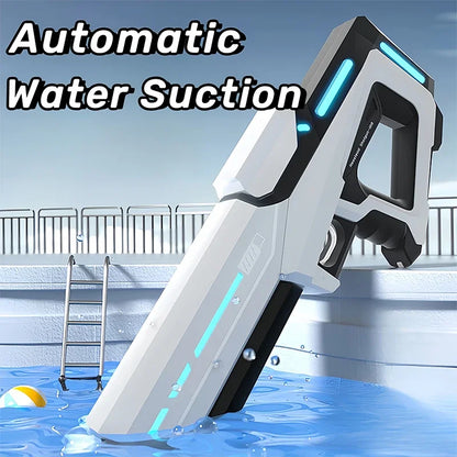 Pistole ad acqua elettriche per adulti Potente spruzza d'acqua automatica Aspirazione d'acqua Blasters Estate Giocattolo da spiaggia all'aperto per ragazzi Regalo per bambini