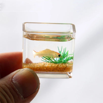 Acquario In Vetro Per Casa Delle Bambole Miniatura Scala 1:12 Ciotola Decorativa