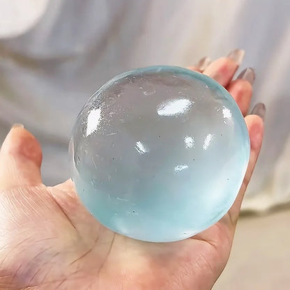 Giocattolo Squishy di maltosio blu Simpatico Mochi Antistress Giocattolo Fidget Morbido Simulato Bule Palla Trasparente Giocattolo di decompressione a rimbalzo rapido
