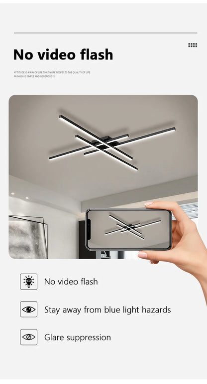 Plafoniera Moderna In Alluminio Spazzolato Per Soggiorno E Camera Da Letto Luce Diffusa Design Minimalista