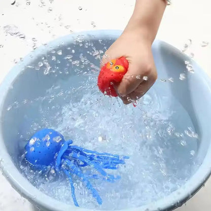 Polpo Giocattolo D'Acqua Per Bagno Dei Bambini Con Spray Creativo Antistress Divertimento