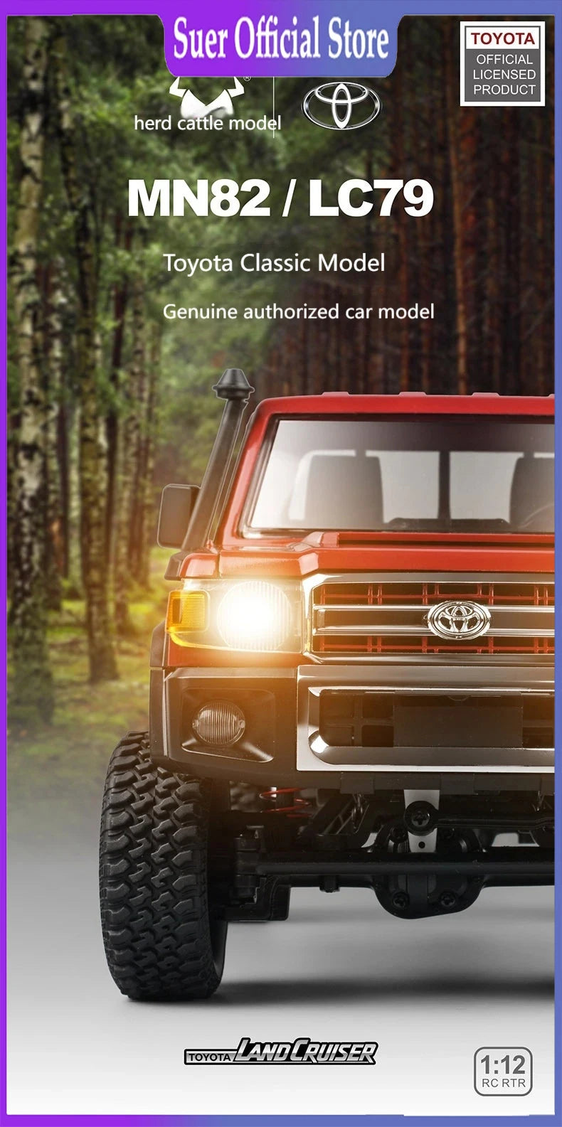 MN82S MN82 Toyota Rc 4x4 Rc CAR 2.4g 1/12 Full Scale Off-road telecomando RC Crawler CAR ragazzo telecomando auto giocattolo regalo