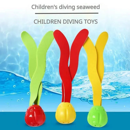 Set Di Tre Giochi Da Immersione Per Piscina Per Bambini A Forma Di Pianta Oceanica Per Allenamento