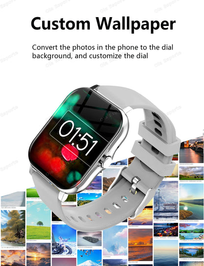 20226 Nuovo smartwatch da 1,83 pollici Notifiche di chiamata Monitoraggio del sonno Monitoraggio dell'attività Smart Watch compatibile con Android e iOS