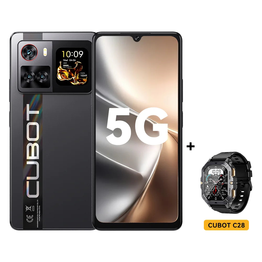 Cellulari Smartphone 5G Cubot X100, Android 15, Dimensity 7025, 6nm, 2.5GHz, schermo da 6.88 pollici 120Hz, 16GB RAM (8GB+8GB estesi), 256GB ROM, fotocamera da 64MP, batteria da 5100mAh, telefoni 5G, NFC telefono, GPS