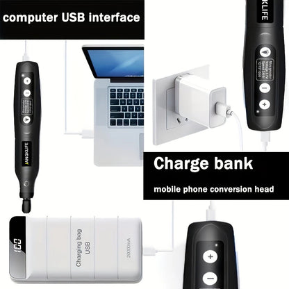 Kit Utensili Rotanti Usb Per Incisione Legno Gioielli Metallo Vetro Fai Da Te Precisione