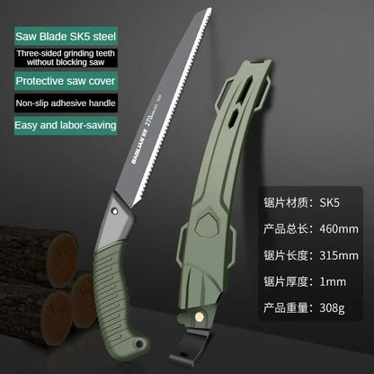 Sega Manuale Pieghevole Ergonomica Con Impugnatura Antiscivolo Per Taglio Di Rami E Legno All'aperto Campeggio