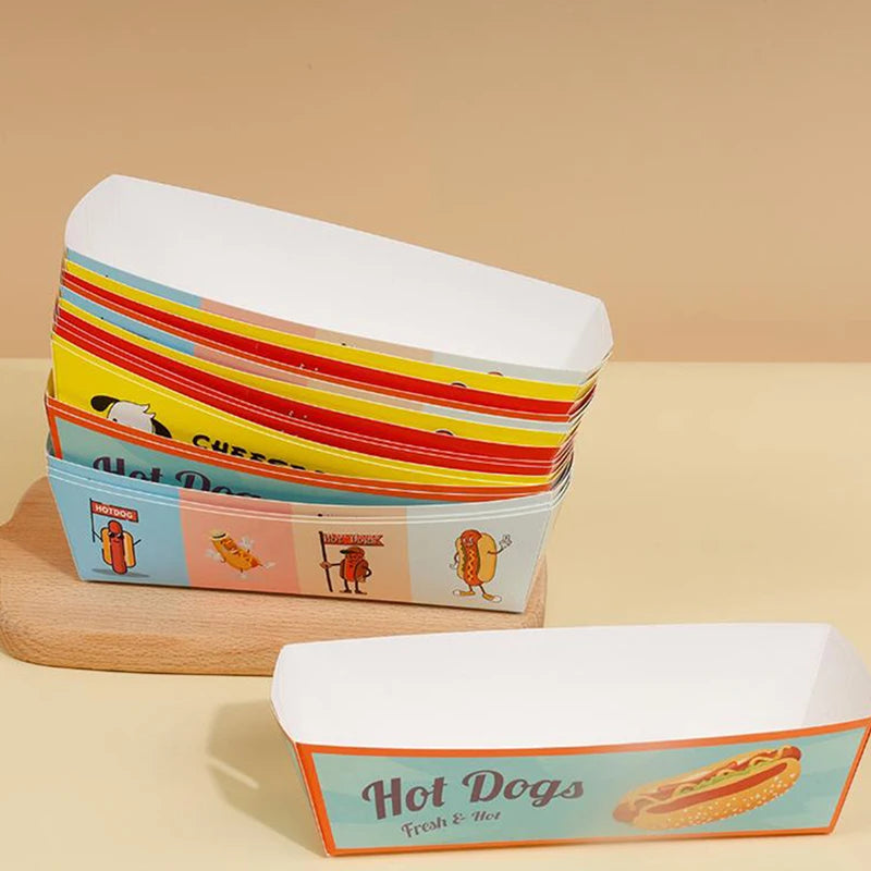 Confezione Da 100 Scatole Monouso Per Hot Dog In Carta Per Catering E Feste Ideale Per Eventi
