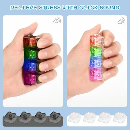 Portachiavi Tastiera Luminosa Antistress Con Pulsante Led Per Persone Ansiose Accessorio Da Scrivania
