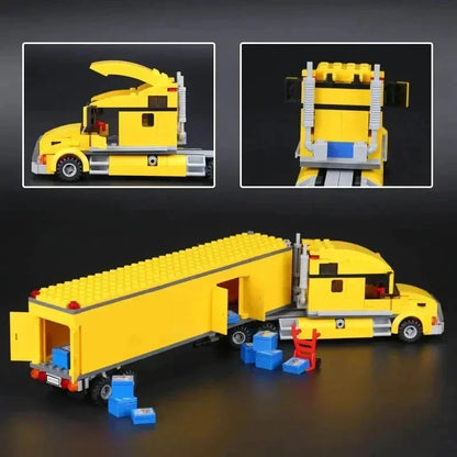Camion Tecnico In Mattoncini Giallo Set Modellino Veicolo Per Bambini Gioco Educativo Regalo