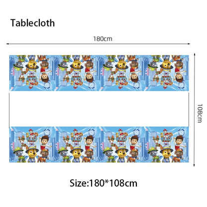 NUOVO Paw Patrol Compleanno Forniture Bomboniere Buon Compleanno Paw Patrol Kit di decorazioni per feste Piatto a palloncino Tazza Borsa regalo Adesivo per bambini