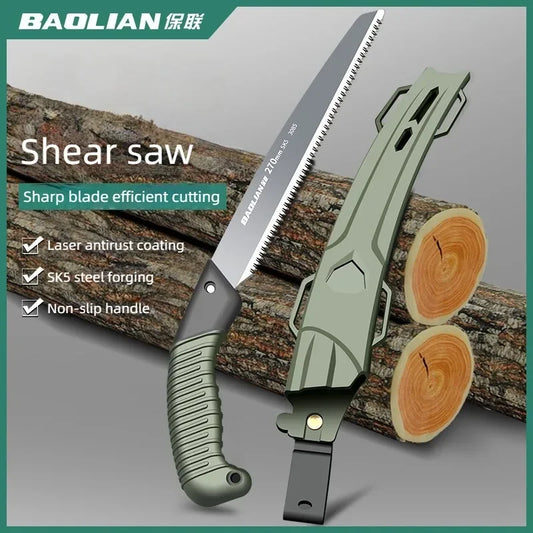 Sega Manuale Pieghevole Ergonomica Con Impugnatura Antiscivolo Per Taglio Di Rami E Legno All'aperto Campeggio