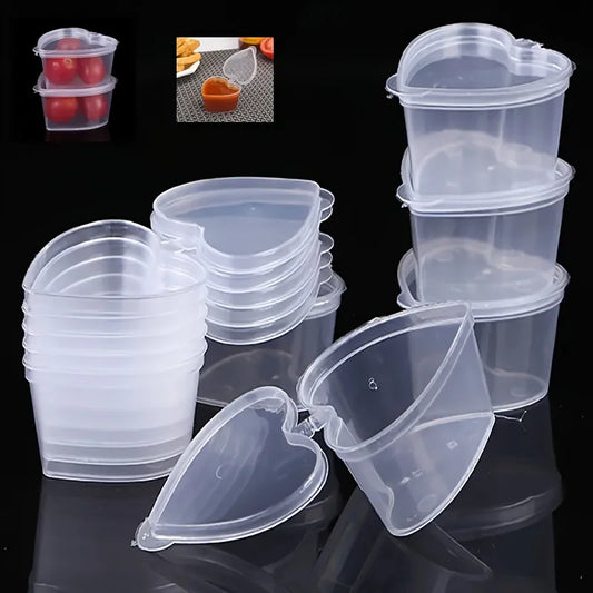 Contenitori Monouso Per Salsa A Forma Di Cuore Da 45 Ml Confezione 10, 20 O 40 Pezzi