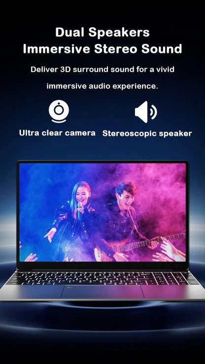 LENO NUOVO Laptop da 15.6 pollici Intel Core i9-9900 32GB 2TB Windows 11 Computer da gioco PC Gamer per ufficio Notebook ultra sottile 1920*1080 HD