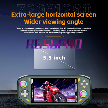 Console di gioco retrò RG56 Pro, avvio ultra rapido, carica tutti i tipi di giochi classici 3D, qualità dell'immagine HD nitida, portatile e leggera.