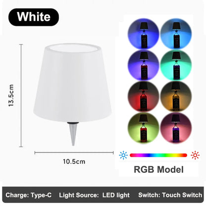 Lampada Da Tavolo Senza Fili Per Bottiglie Di Vino Led Esterno Con Controllo Touch Ideale Per Ristoranti E Bar