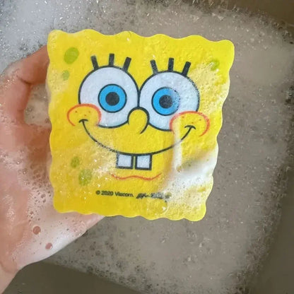 Spugna Per Piatti Con Spazzola Integrata SpongeBob Panno Cucina Abrasiva Per Pulizia Efficace