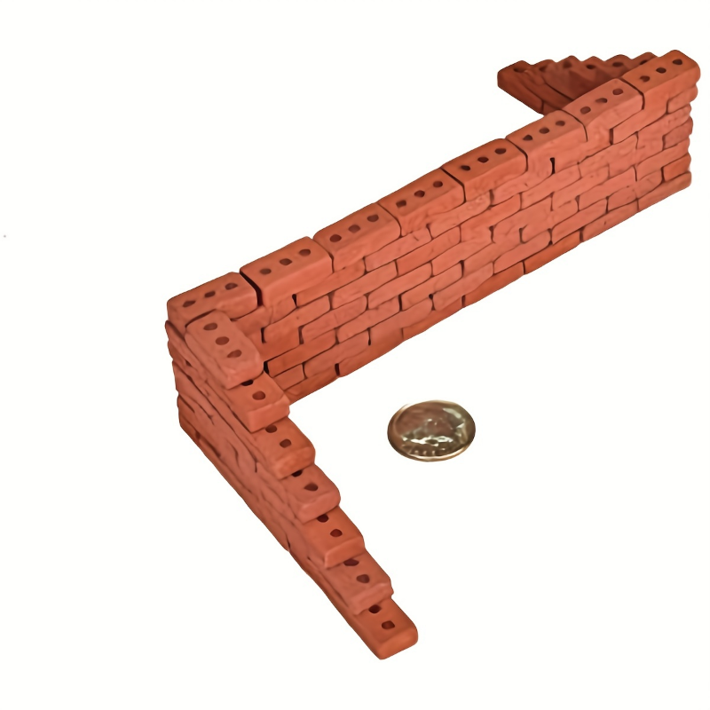 50-150 pezzi 1:16 modello di mini mattoni reali, accessori paesaggistici per figurine in miniatura, giocattolo di mattoni finti fai da te per la costruzione di giardini fatati