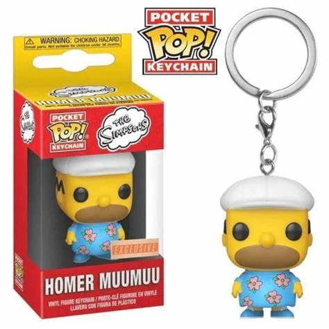 Funko Pop Pocket Portachiavi Homer Simpson Muumuu In Vinile Figurina Da Collezione