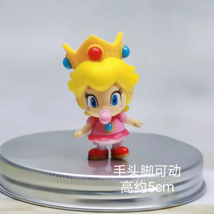 JAKKS Super Bros Personaggi d'azione Mario, Luigi, Peach - Simpatiche Bambole Anime Giocattolo per Bambini - Regalo