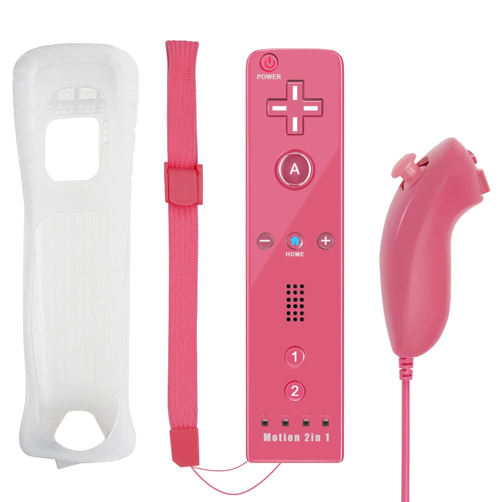 Set controller 2 in 1 per Nintendo Wii Joystick Motion Plus opzionale Gamepad remoto wireless con custodia in silicone Videogioco