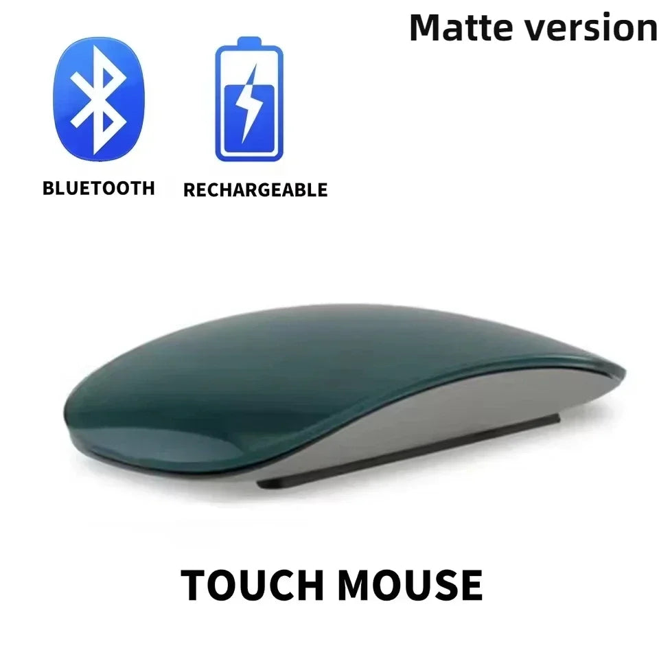 Mouse Wireless Dual Mode Bluetooth Sottile Ergonomico Ricaricabile Con Funzione Touch Per MacBook Air Pro PC Laptop