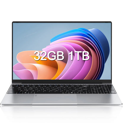 Laptop 15,6 Pollici Con 32 Gb Ram E 2 Tb SSD Windows 11 Impronta Digitale Tastiera Retroilluminata