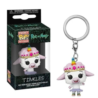Funko POP Rick Mr Poopy Butthole Noob Tinkles Spider-Man SpongeBob SquarePants e Morty Portachiavi Modellino in PVC Giocattoli Regalo