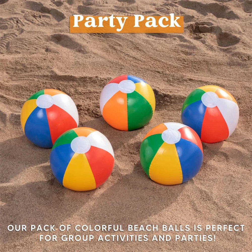 Pallone Da Spiaggia Gonfiabile 40 Cm Colorato Per Giochi In Piscina E Feste Estive