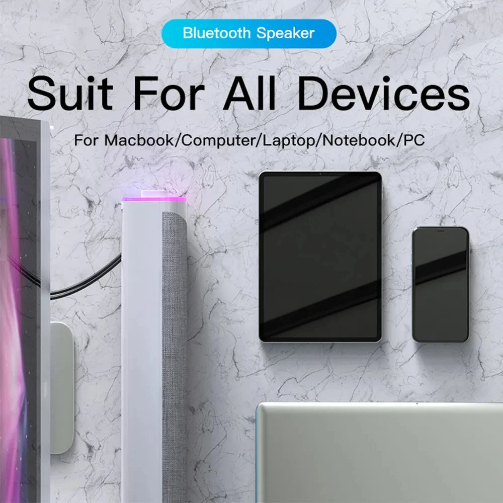 Altoparlante cablato per computer 4D Barra Bluetooth Suono stereo Subwoofer Altoparlante soundbar surround per MacBook Laptop Notebook Gioco per PC