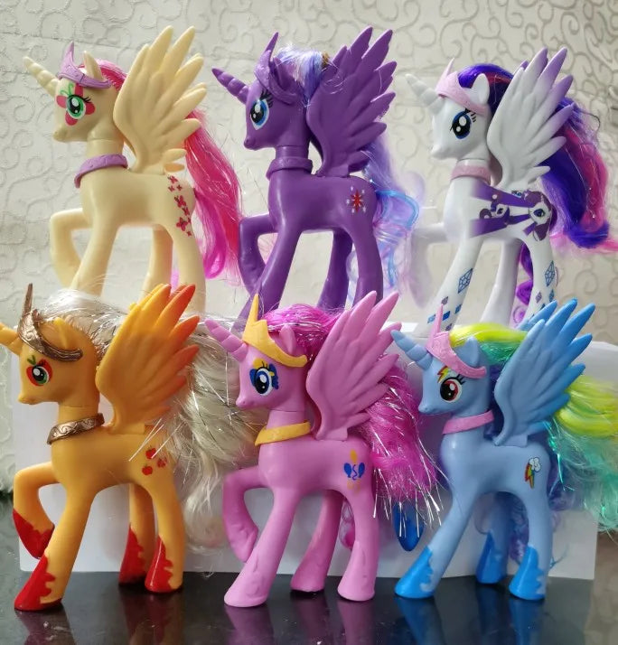 Set di giocattoli My Little Pony Fluttershy Rainbow Dash Twilight Sparkle Princess Cadence Luna Regalo a mano