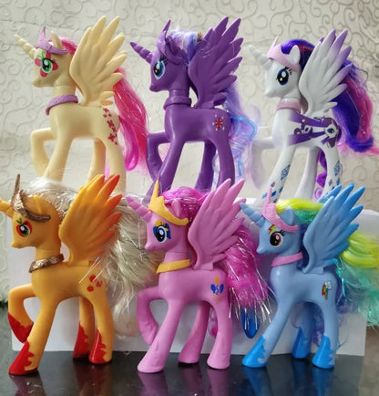 Set di giocattoli My Little Pony Fluttershy Rainbow Dash Twilight Sparkle Princess Cadence Luna Regalo a mano