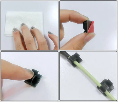 Clip Gestione Cavi Kit 10 50 Pezzi Per Fissaggio E Organizzazione Per Uffici E Casa